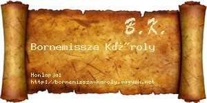Bornemissza Károly névjegykártya