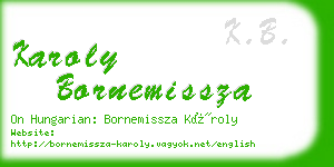 karoly bornemissza business card